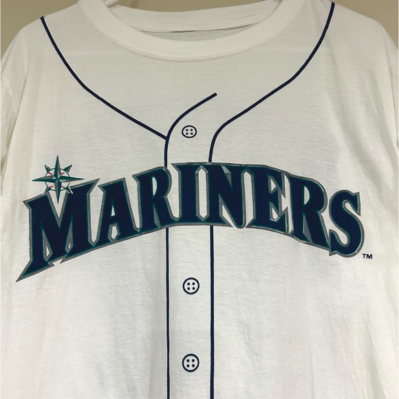 Vintage Seattle Mariners Ken Griffey Jr Baseball Jersey Style Shirt - Picture 3 of 4